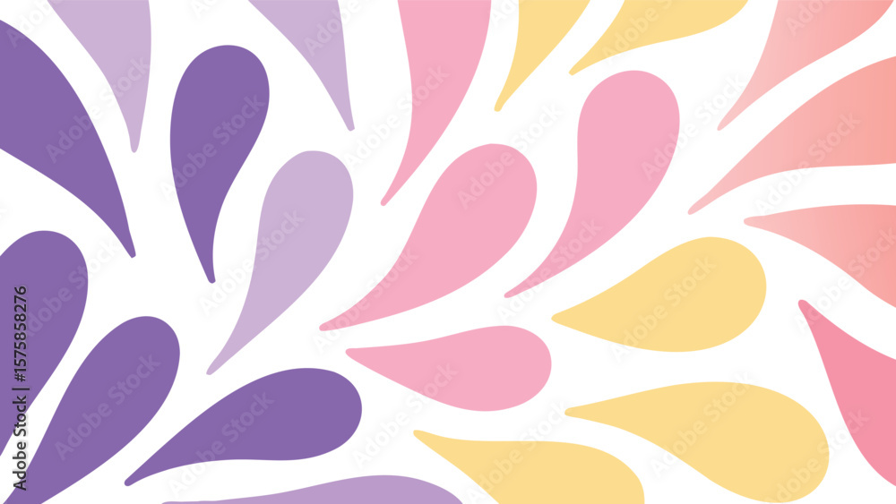 Aufkleber abstract background with pastel colored teardrop shapes arranged in a dynamic pattern design art