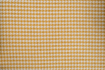 Yellow and white houndstooth fabric