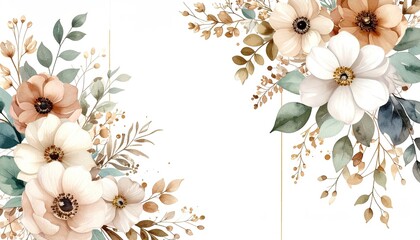 Floral design with muted colors