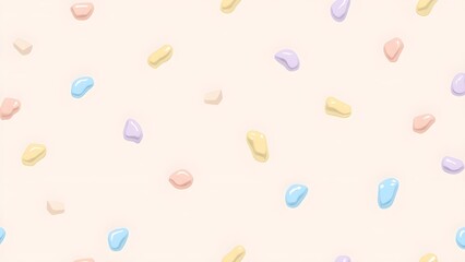 Gentle Pastel Abstract Shapes Pattern Background