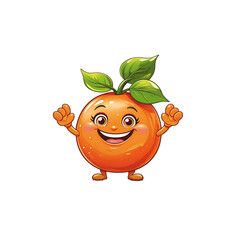 mascot funny orange cartoon