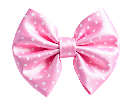 Cute pink polka dot bow tie