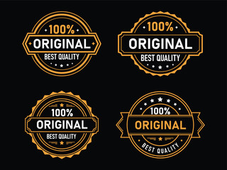 Original quality badges in minimal vector style for branding and marketing templates