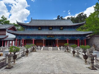 Obraz premium The architecture of Mu Mansion in Lijiang city, Yunnan, China