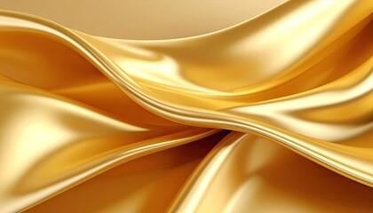 Gold fabric, flowing folds