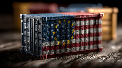 Die USA exportiert Waren in die EU