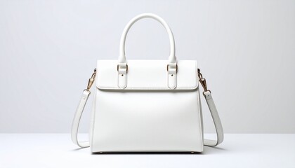white handbag on white background