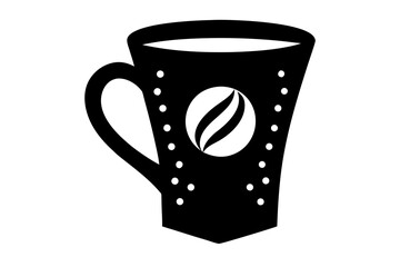 Vector art of silhouette of cup of coffee