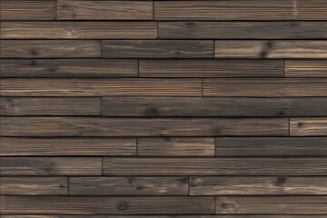Dark Brown Rustic Wood Planks Background Texture, Seamless Wooden Wall