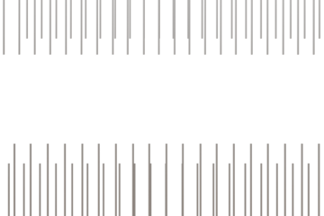 Abstract digital artwork featuring two rows of thin, vertical, multicolored lines. Lines vary in height and color, creating a rhythmic, almost musical, visual effect. 