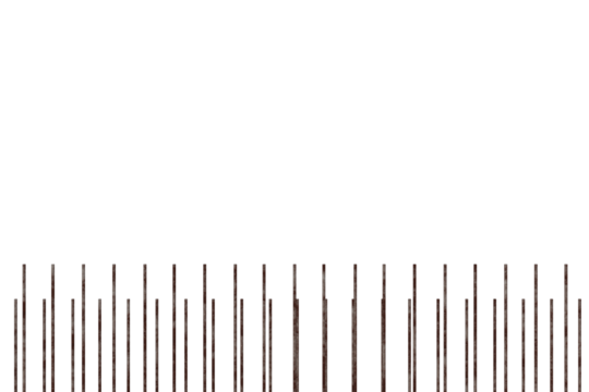 irregular line of vertical, textured, multicolored columns of varying heights, suggesting a cityscape or abstract forest at night