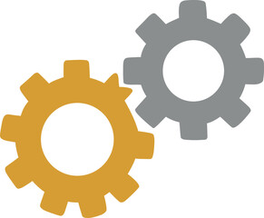 Gold and Silver Interlocking Gears