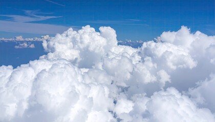 Fluffy clouds from above