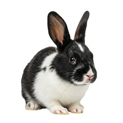 Fototapeta premium Black and White Rabbit: Stunning Pet Photography