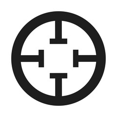 Crosshair vector icon. Aim illustration sign. Target symbol. optical sight web icon.