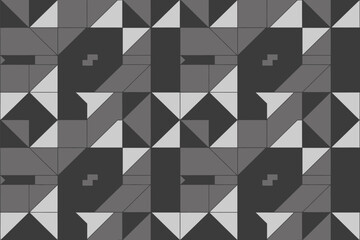 Geometric arrangement featuring shades of gray, creating a captivating, tessellated pattern perfect for modern designs.
