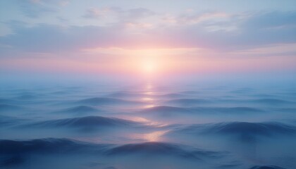 Obraz premium Peaceful Ocean Horizon at Sunrise
