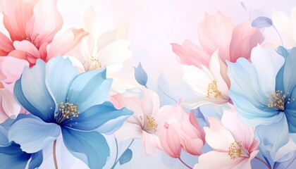 Obraz premium Stunning display of beautiful flowers in a colorful garden background