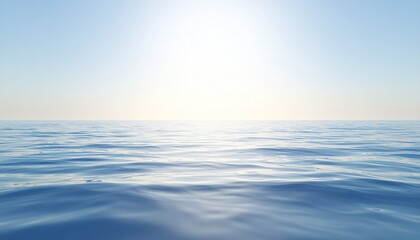 Fototapeta premium Mesmerizing sunlight reflecting over a calm blue ocean surface 