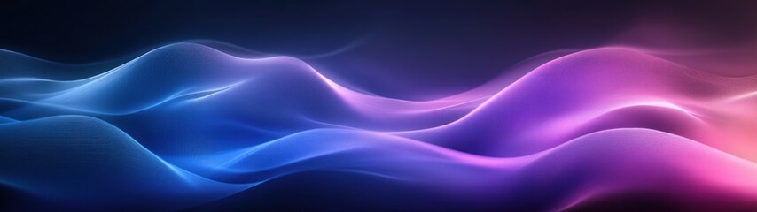 Abstract Glowing Blue and Purple Waves
