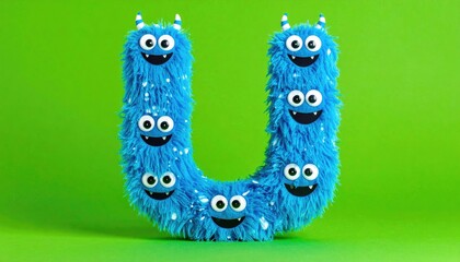 Friendly monster letter U