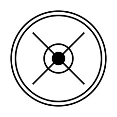 Fototapeta premium Crosshair vector icon. Aim illustration sign. Target symbol. optical sight web icon.