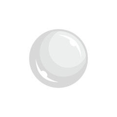 White Cue Ball Vector, Minimalist Billiards Ball Illustration for Pool and Game Design