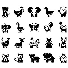 cartoon animal icons