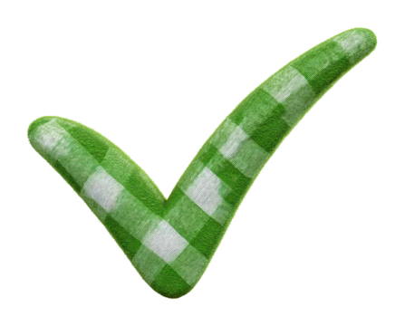 Green checkmark icon digital design graphic elements. Isolated on transparent background, png.