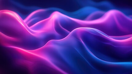Obraz premium Abstract Wavy Surface with Purple and Blue Gradient