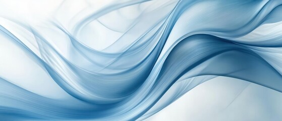 Fototapeta premium Abstract Blue and White Wavy Lines