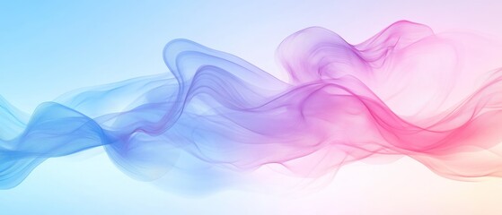 Abstract Wavy Design with Blue and Pink Hues