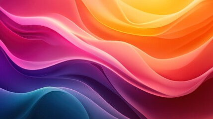 Obraz premium Abstract Colorful Waves in Gradient Hues