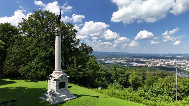 Aerial Drone Footage of Craven's House, Lookout Mountain, Chattanooga, TN