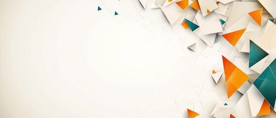 Abstract Background with Orange and Teal Triangles