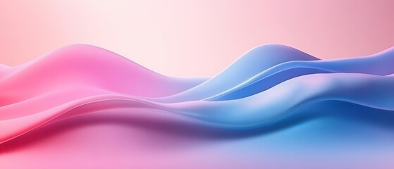 Abstract Pink and Blue Swirling Waves