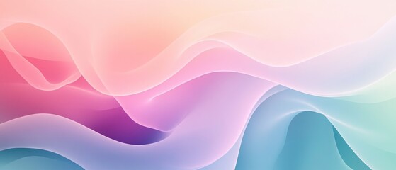 Abstract Pastel Wave Pattern in Pink, Purple, and Blue