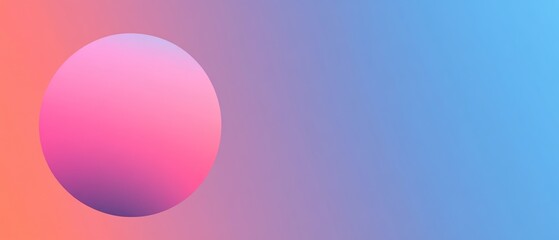 A Pink and Blue Gradient Background with a Single Large Circle