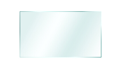 Modern Transparent Glass Vector PNG Rectangle Shape Isolated on PNG Background