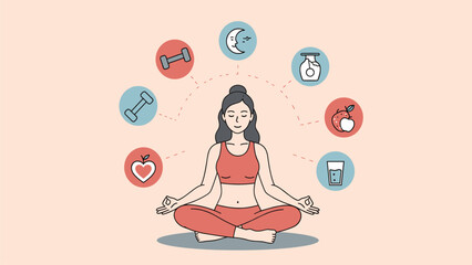 Woman Meditating, Healthy Lifestyle, Wellness, Mindfulness