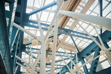 Metal construction, connection at the nodes. Metalworking