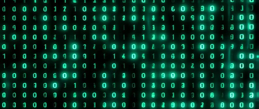 Binary code background green pattern