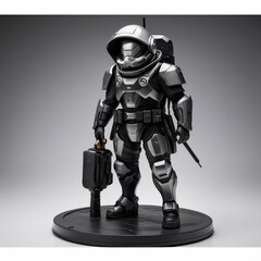 robot cyborg soldier vector