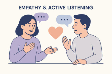 wo people practicing empathy and active listening.