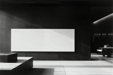 3d render of a gallery interior with tv Gallery, exhibition, photo frame, interior design, decoration product mockup photo E-commerce marketing poster Background of shooting scene
