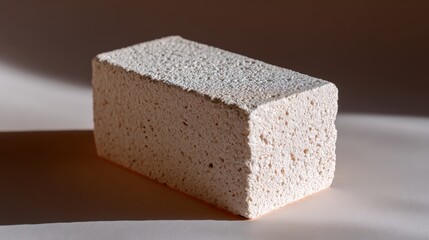 Single ceramic brick displayed on neutral background for construction and design concepts.