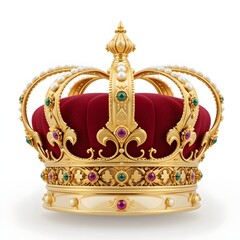 golden crown isolated on white