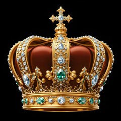 golden crown isolated on white