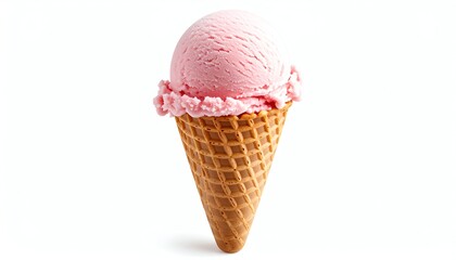 Ice cream cone, white isolate background
