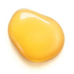 Glossy Oil Blob Isolated on White Background – Realistic Liquid Droplet Image